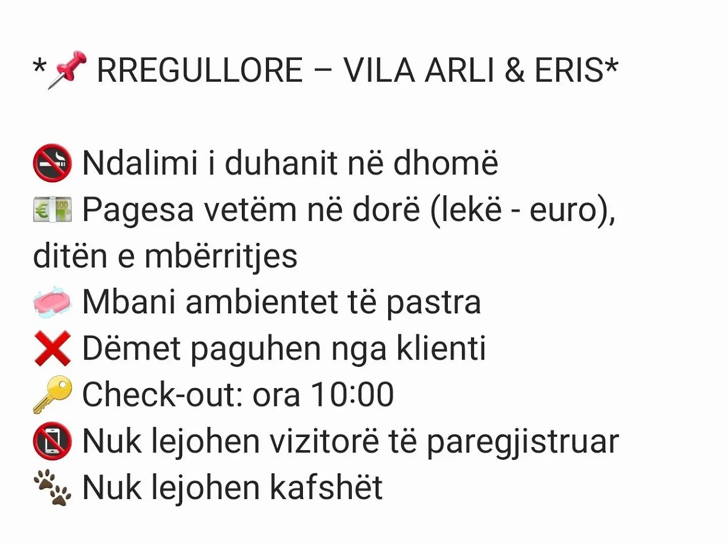 Villa Arli&Eris Vlorë 0*,  Albánie